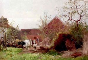 Cows Going To Pasture by Frans De Beul