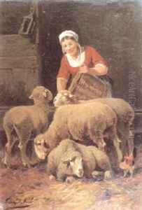 In De Schapenstal by Frans De Beul