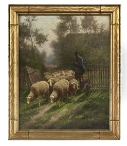 Shepherd Returning With His Flock by Franz De Beul