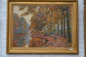 L'etang Du Parc by Alphonse van Beurden Sr.