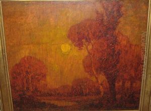 Landschap Met Meer by Alphonse van Beurden Sr.