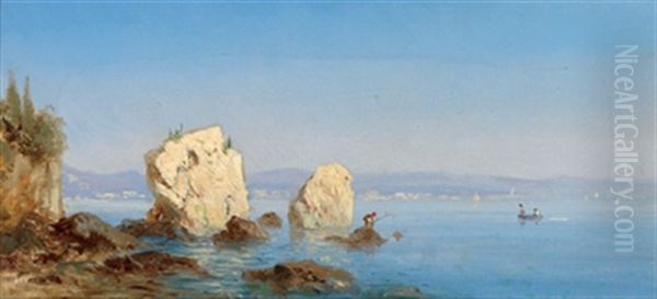Fischer Am Strand (+ Die Faraglioni Felsen Auf Capri; 2 Works) - view 1