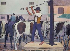 Watering Cattle, Poland Watering Cattle, Poland