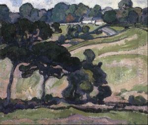 Landscape At Applehayes, Clayhidon, Somerset by Robert Polhill Bevan
