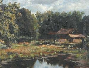 Verlassene Ziegelhutte Am Gewasser