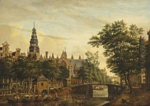 A View Of The Oude Kerk From The Oudezijds Voorburgwal, Amsterdam