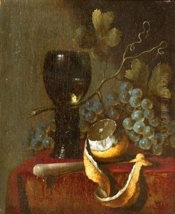 Still Life With Knife And Goblet by Abraham van Beyeren