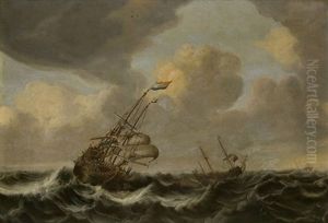 Navios Holandeses by Abraham van Beyeren