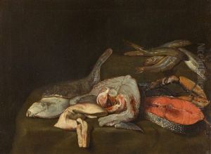 Stillleben Mit Fischen by Abraham van Beyeren