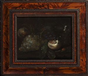 Nature Morte Aux Raisins Et Noisettes by Abraham van Beyeren