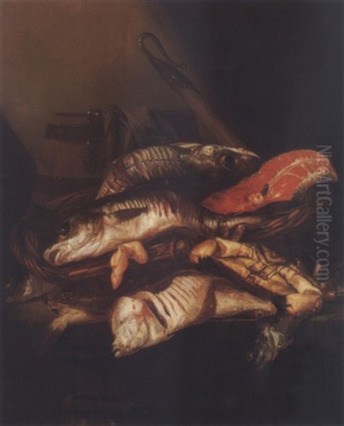 Still Life Of Fish On A Table - view 1