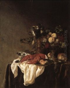 Stilleben Mit Hummer by Abraham van Beyeren