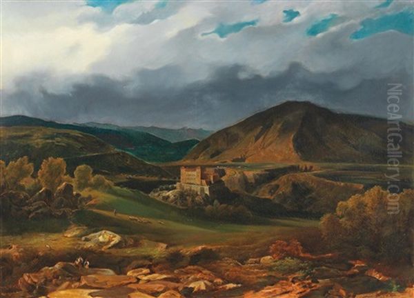 View Of A Southern Landscape With Castle - view 1