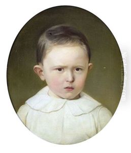 Portrait Des Karl Jakob Haulek Als Kind. Portrait Des Johann Haulek Als Kind (pair) by Ludwig Beyfuss