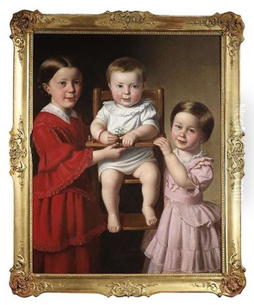 Portrait Der Geschwister Josefa, Maria Und Theresia Von Liechtenstein - view 1