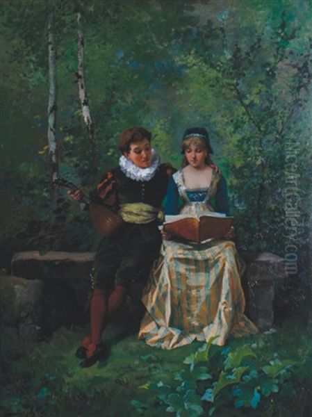 Lovers In A Garden - view 1