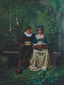 Lovers In A Garden