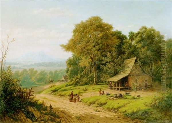 Landschaft Mit Eingeborenen Auf Java - view 1