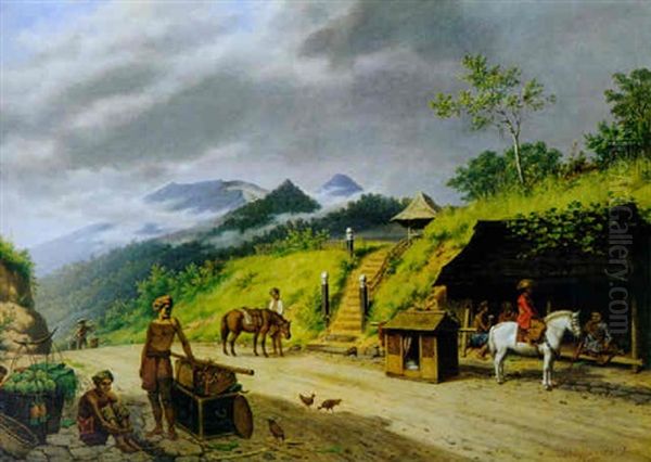 Landstrasse In Javanischer Gebirgslandschaft - view 1