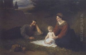 Die Heilige Familie Bei Der Rast by Robert Julius Beyschlag