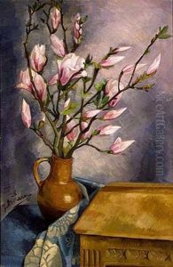 A Flower Still Life With Magnolia
