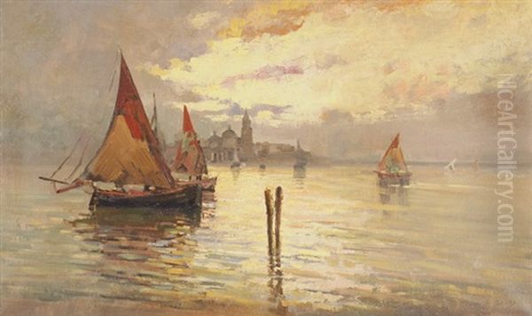 Fischerboote Vor Venedig - view 1