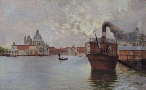 Venezia, Bacino E Pontile S. Marco by Bartolomeo Bezzi