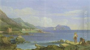 Veduta Della Costa Laziale by Giuseppe Bezzuoli