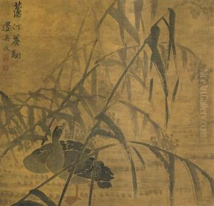 Reeds And Geese by Bian Shoumin