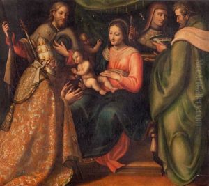 Madonna Col Bambino E Santi by Andrea Bianchi