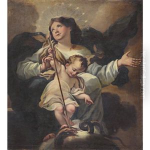 Strahlenkranzmadonna Mit Jesuskind, Das Den Schlangenkopf Durchbohrt
