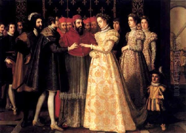 The Marriage Of Caterina De' Medici And Henry, Duke Of      Orleans, And Later King Henry Ii Of France - view 1