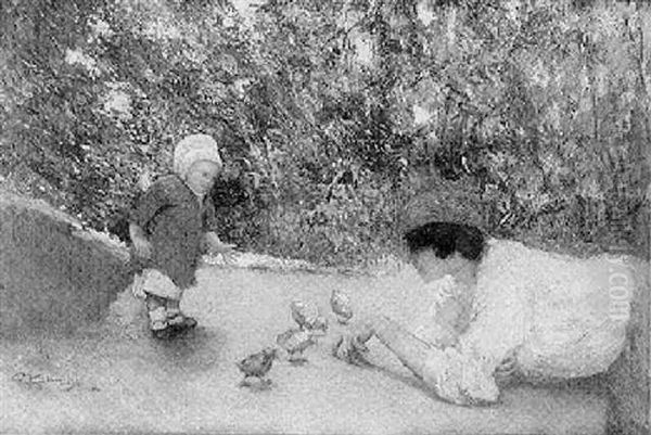 Playing With The Chicks - view 1