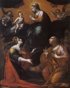 Madonna Col Bambino Tra Le Sante Caterina D'allessandria E Lucia
