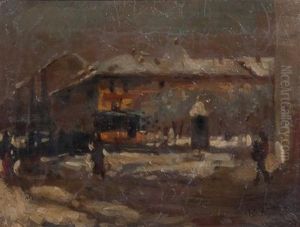 Milano Sotto La Neve by Mose Bianchi