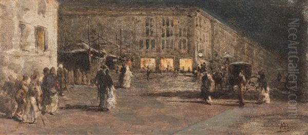 Piazza Di Milano Con Passanti - view 1