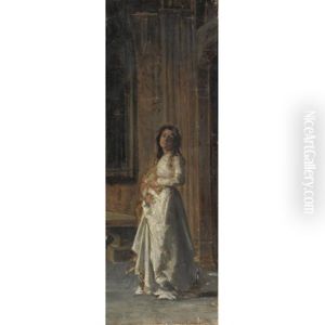 Figura Femminile In Una Chiesa