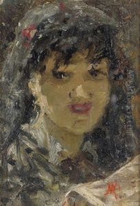 Portrat Einer Jungen Frau Mit Schleier