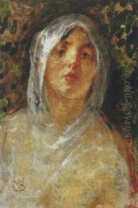 Ritratto Di Popolana by Mose Bianchi