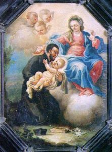 Apparition De La Vierge A L'enfant A Saint Janvier by Pietro (il Creatura) Bianchi