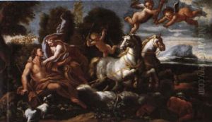Diana And Endymion by Pietro (il Creatura) Bianchi