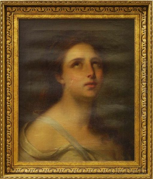 Head Of A Woman Gazing Upward - view 1