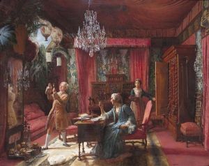 The Entomologist, Count Rosander Instructed By His Aunt Sybil Marian, Admires The Diamond Beetle