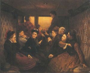 Le Compartiment De Train Enfume by Francois Auguste Biard