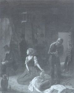 La Saisie by Francois Auguste Biard