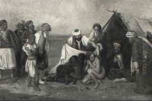 African Slave Market by Francois Auguste Biard