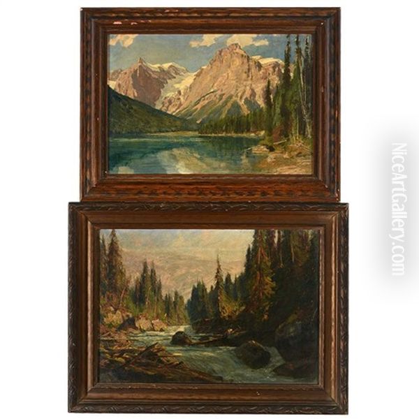 "mountain Landscape" And "rushing River" - view 1