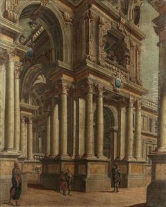 Prospekt Einer Prachtigen Palastarchitektur by Carlo Galli Bibiena