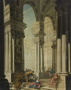 Architectural Scene With Figures, Possibly A Scene From An Opera Architectural Scene With Figures, Possibly A Scene From An Opera
