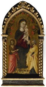 Madonna And Child With Saints John The Baptist And Peter by Bicci Di Lorenzo
